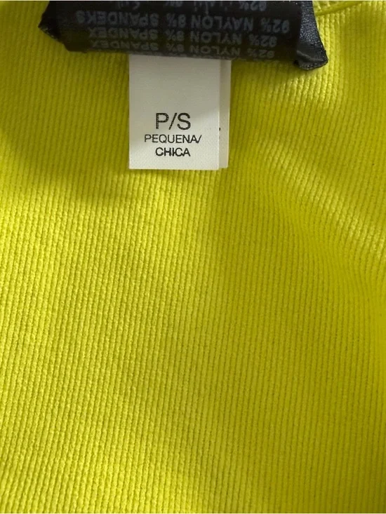 bebe Bright Yellow Ribbed Tank Midi Dress Size PS - Picture 8 of 8